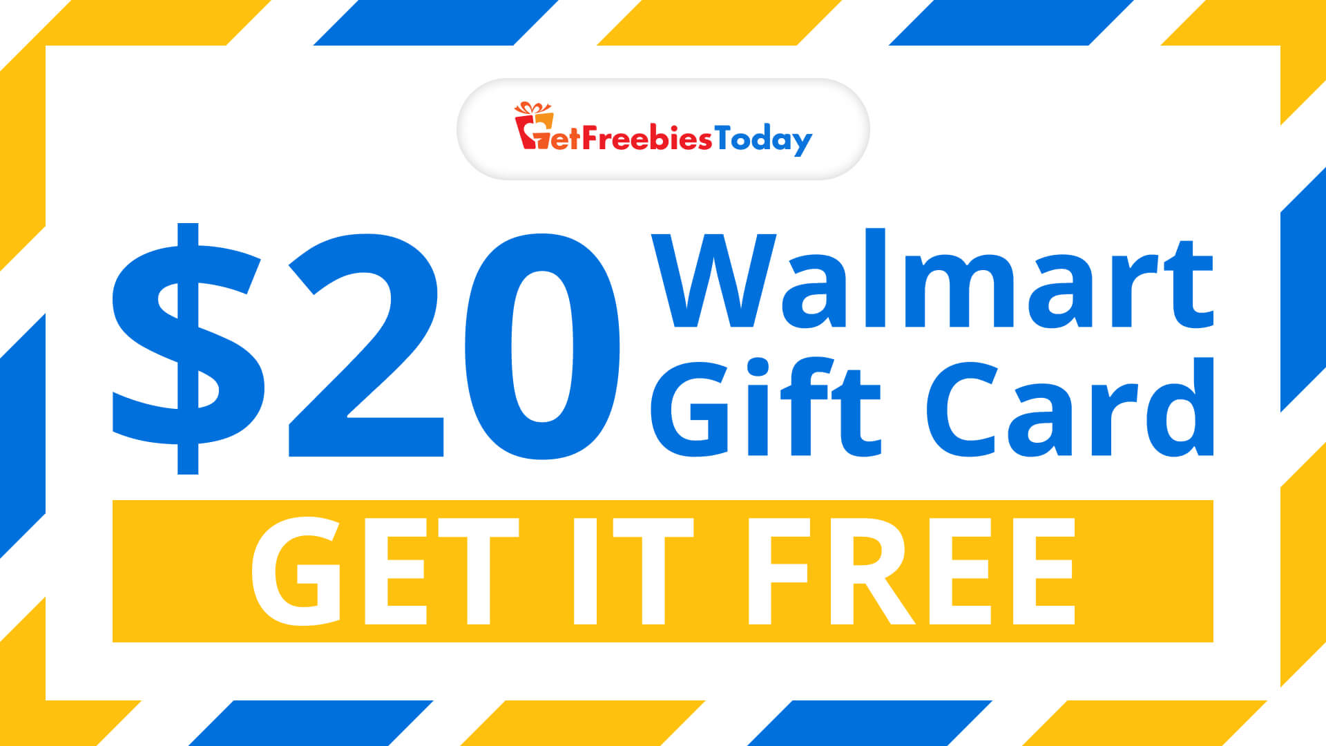 Free $20 Walmart Gift Card | GetFreebiesToday.com