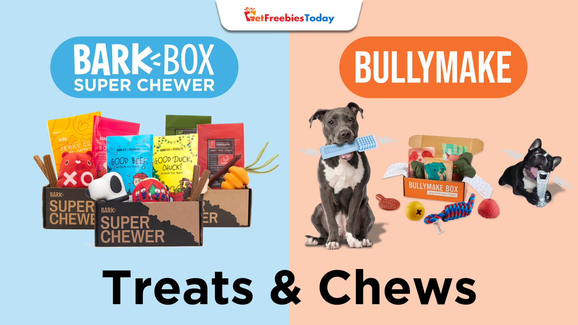 Super Chewer Barkbox vs BullyMake: Treats & chews Super Chewer Barkbox vs BullyMake: Treats & chews