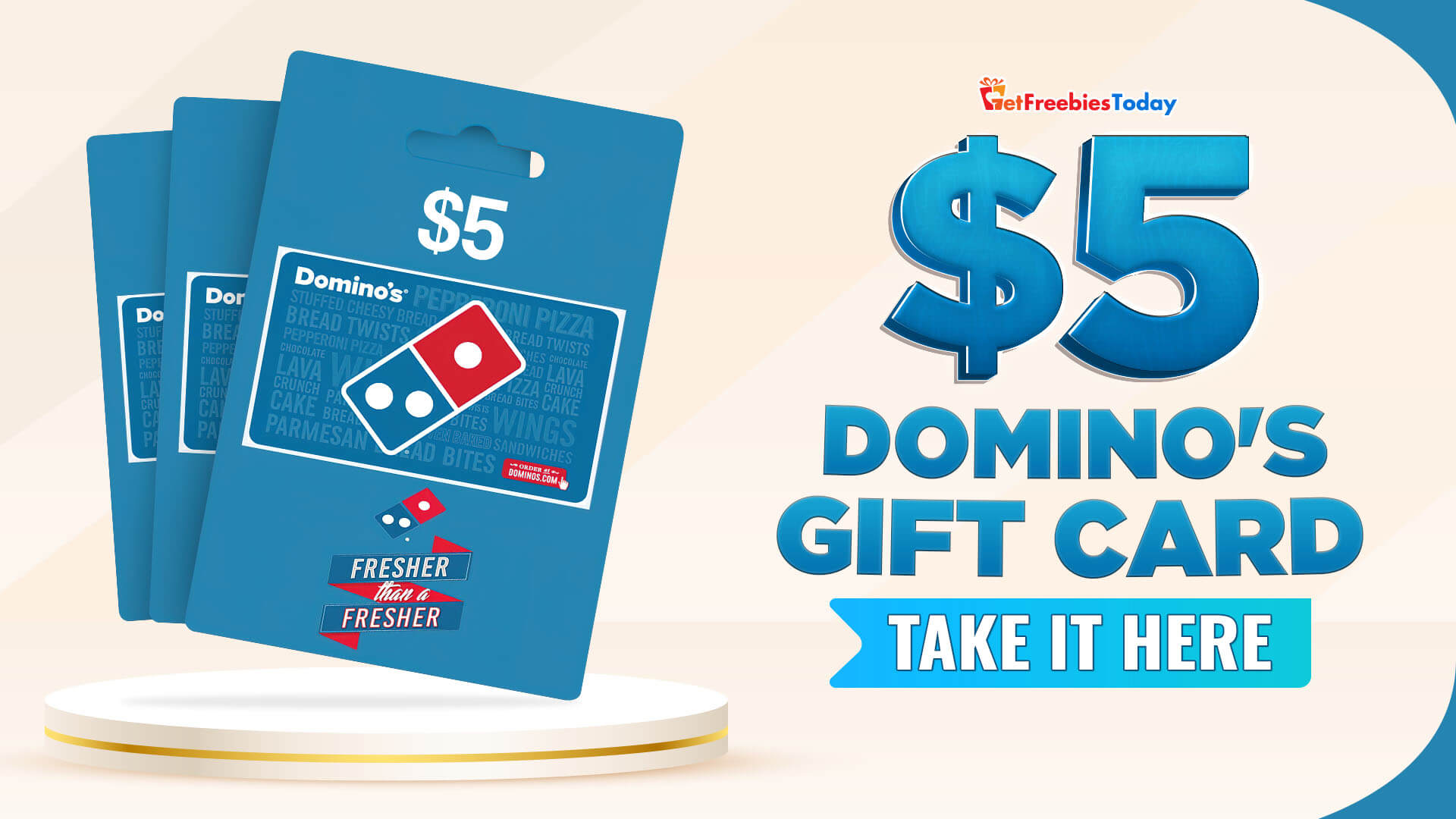 Free 5 Domino's Gift Card